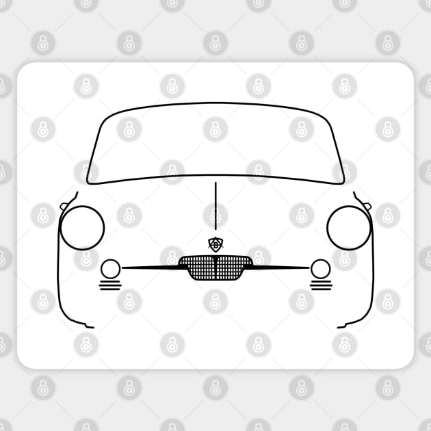 Autobianchi Bianchina classic car black outline graphic Sticker by soitwouldseem